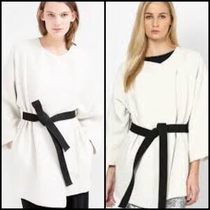 MNG Premium Heavy Kimono Style Jacket with Black Sash Belt Official Siren Work S